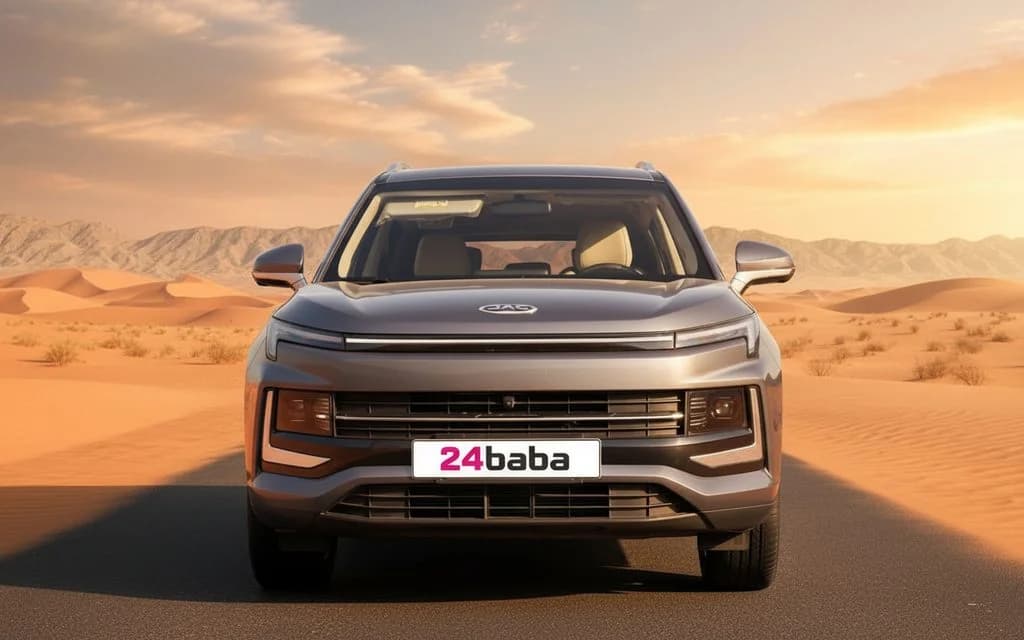 Jac Js4 2023 Grey front view with headlights – rental in Dubai