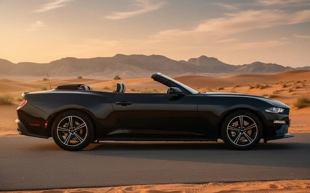 Ford Mustang 2024 Black side profile