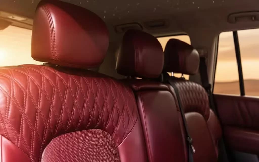 Nissan Patrol 2025 interior view showing trim – rental in Dubai