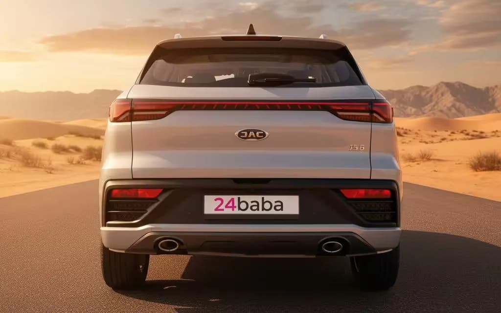 Jac Js6 2024 Blue rear view showing taillights – rental in Dubai