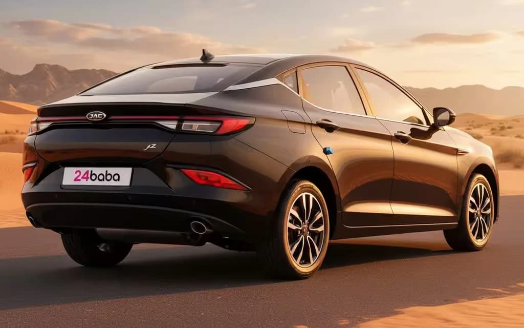 Jac J7 2024 Black rear view showing taillights – rental in Dubai