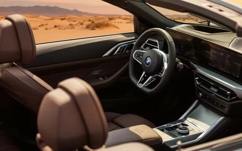Bmw 430 2025 steering wheel close up – rental in Dubai