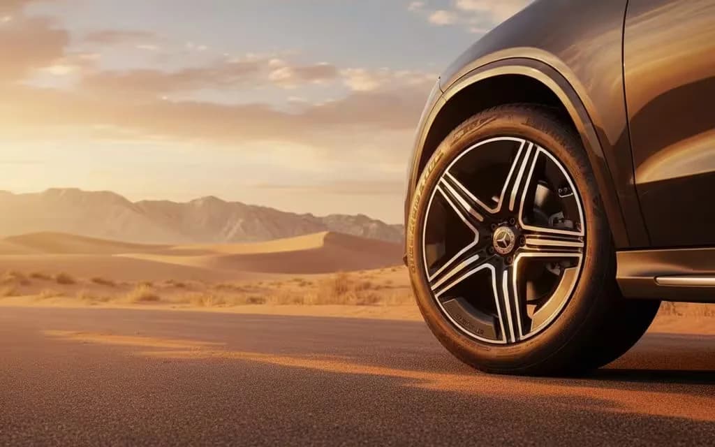 Mercedes Glc200 2025 alloy wheel close up