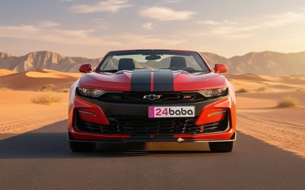 Chevrolet Camaro 2025 Red front view with headlights