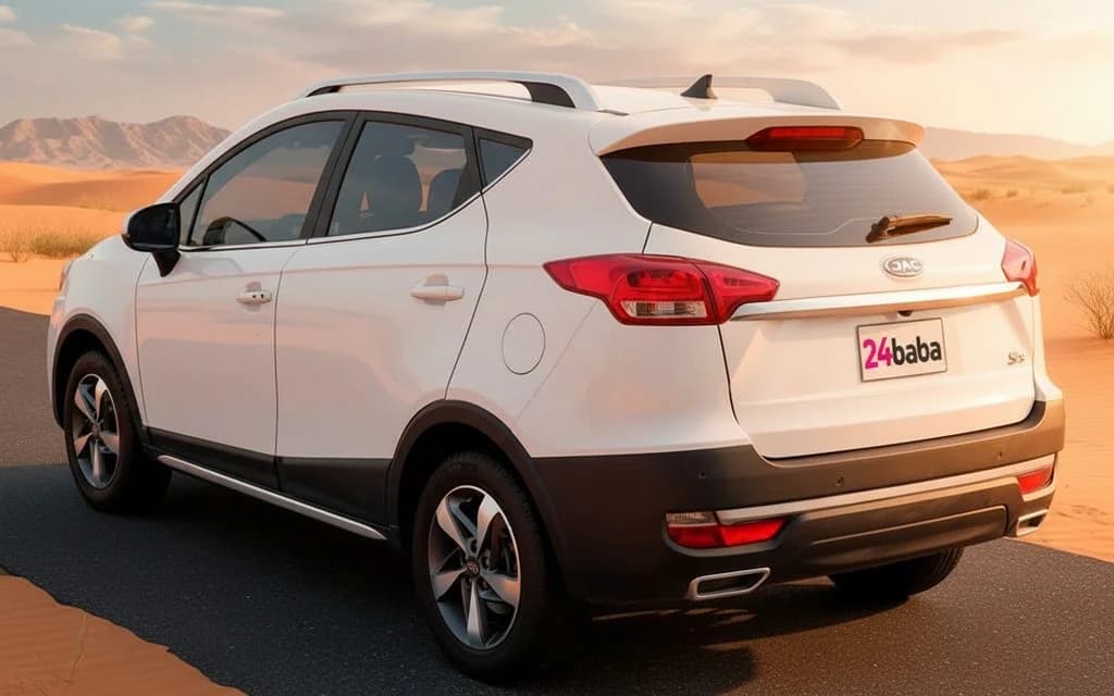 Jac S3 2023 White rear view showing taillights
