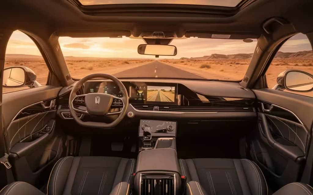 Bestune B70 2023 dashboard and infotainment – rental in Dubai