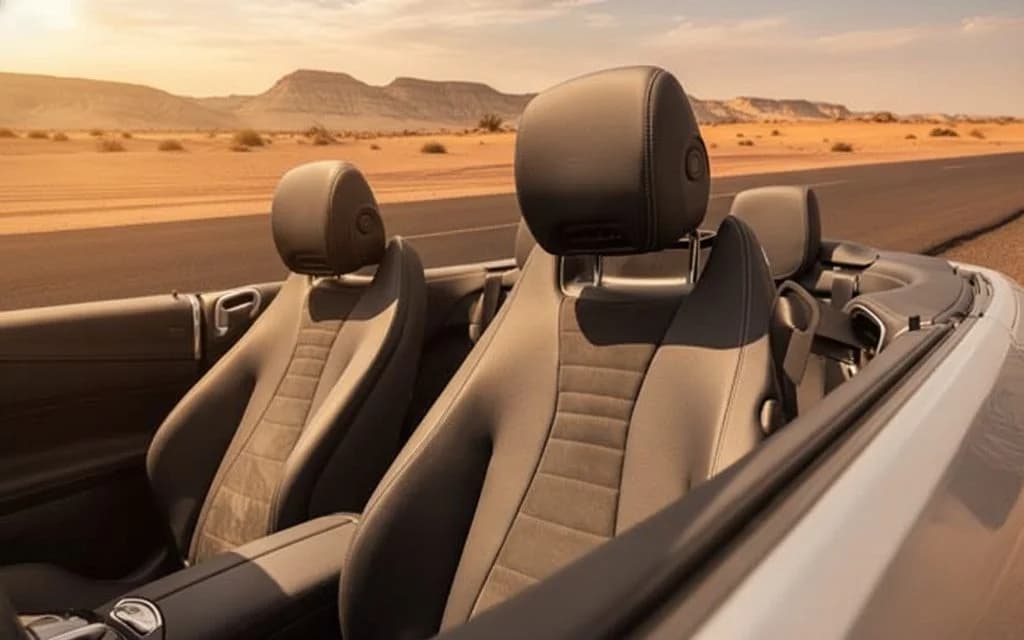 Mercedes E200 2023 leather seats and cabin