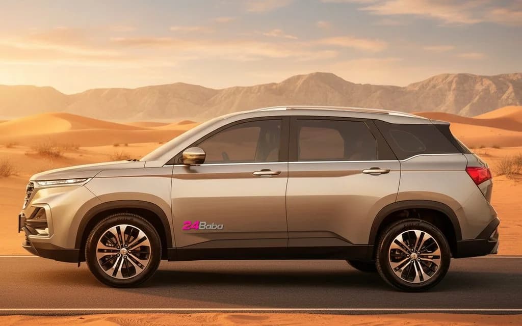 Chevrolet Captiva 2024 Silver side profile – rental in Dubai